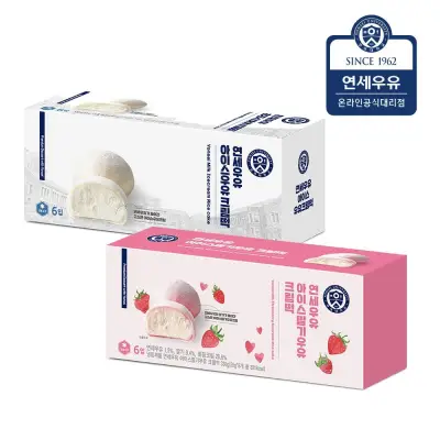 [연세우유]연세우유 아이스크림떡 6개입+6개입 /우유/딸기우유