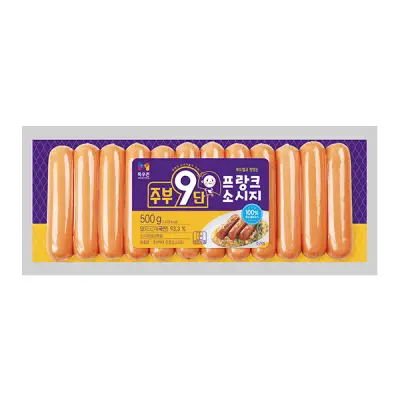 [목우촌] 주부9단 프랑크 소시지, 500g, 3개