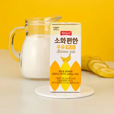 [후디스] 소화편한 우유 바나나, 190ml, 24개