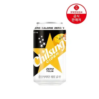 [롯데칠성][딜크릿](본사직영) 칠성사이다 제로 유자 355ml 24캔