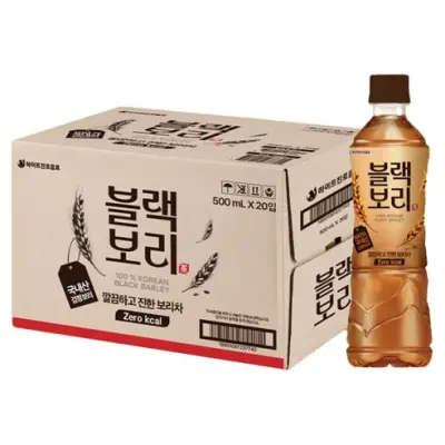 [하이트진로] 블랙보리 제로칼로리 - 보리차음료